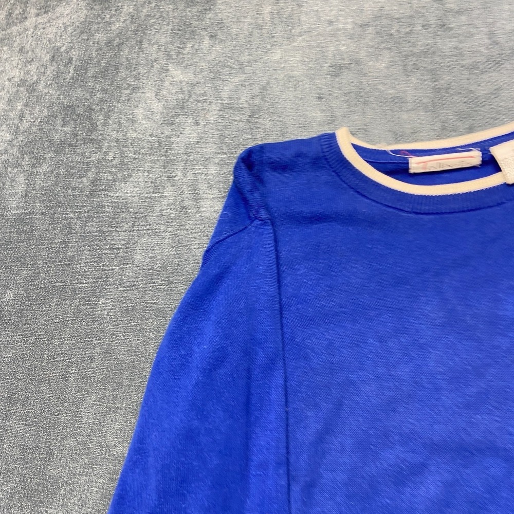 Talbots Sweater Mens Small Blue Knit Cotton Relaxed Fit Crew Neck Retro Outdoor - Picture 5 of 13